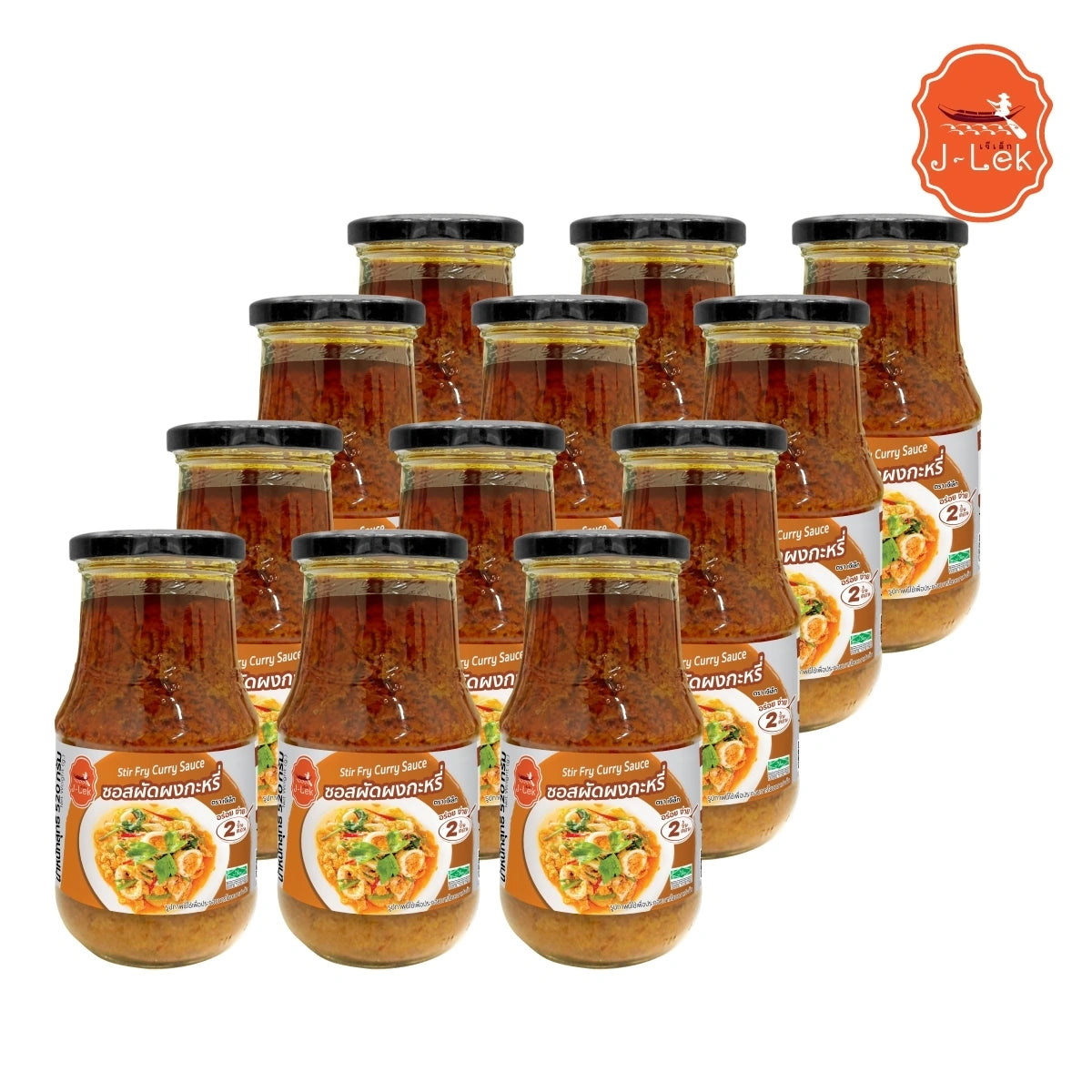 J-lek Curry Powder Stir-fry Sauce Bottles 520g