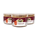 Three J-LEK Nam Prik Ta Daeng plastic jars, 90g each, filled with traditional Thai chili paste, stacked side by side.
