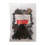 Makro Dried Chinese Orange Peel 200g in a clear package, showcasing vibrant orange dried citrus peels for culinary use