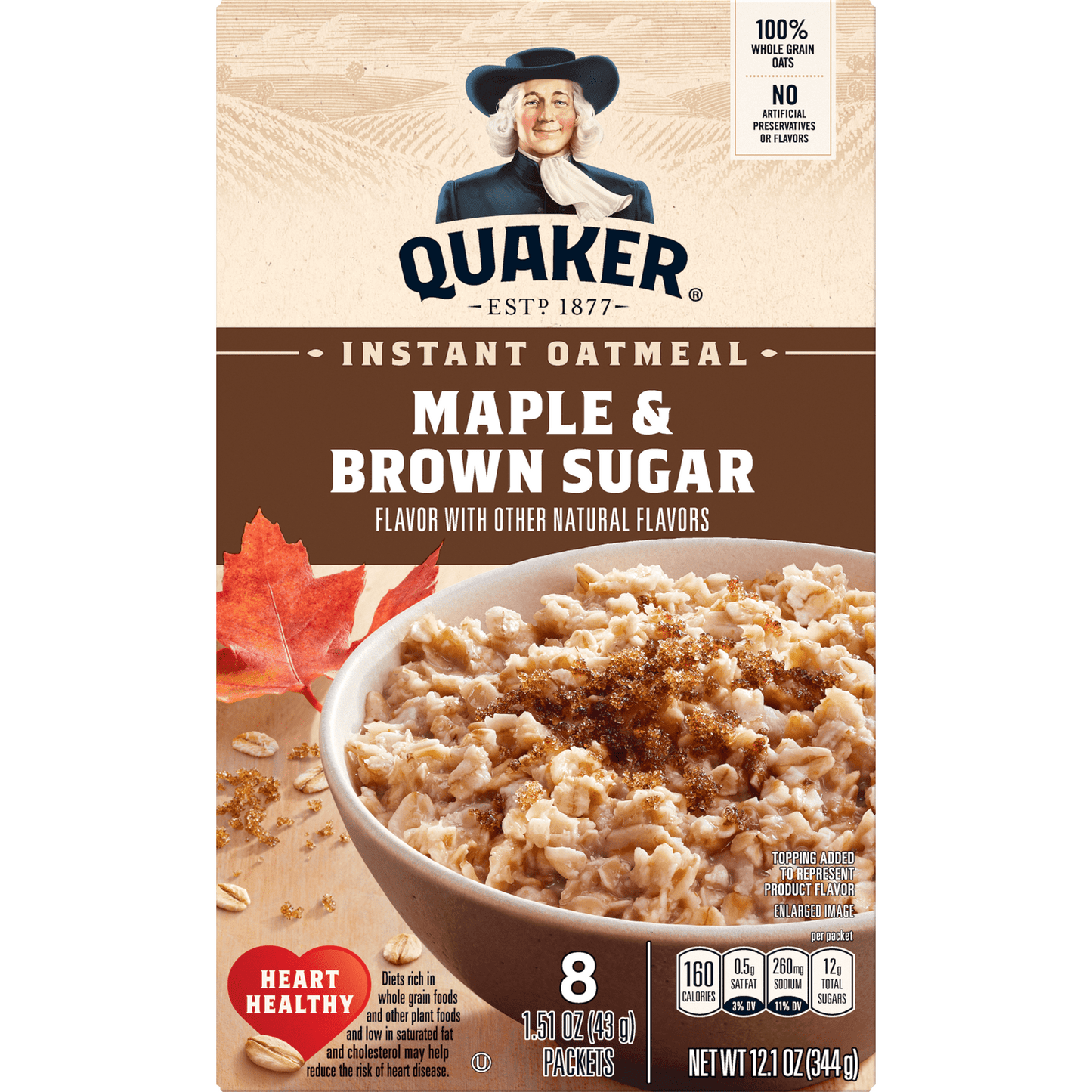 Quaker Instant Oatmeal Maple And Brown Sugar