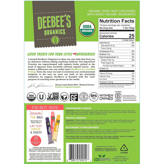 Deebees Organic Super Fruit Freezie