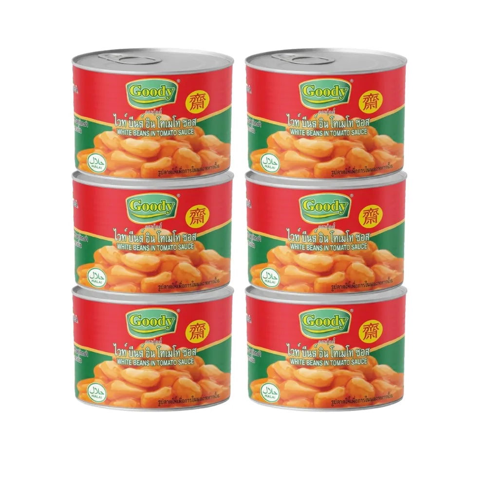 GOODY White Beans In Tomato Sauce . X 6 170g