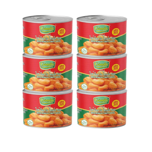 GOODY White Beans In Tomato Sauce . X 6 170g