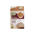 Organic Jasmine Brown Rice from Naturel, close-up of the brown rice grains in a grocery product image.