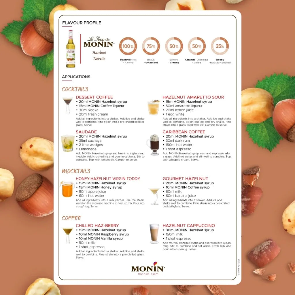 Monin Hazelnut Syrup 700ml