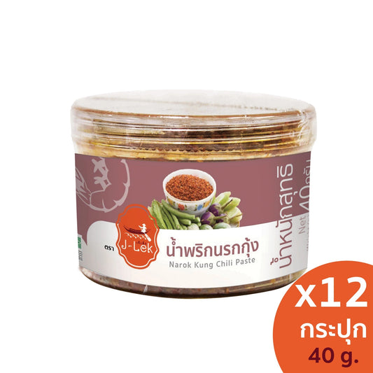 J-lek Jae Lek Shrimp Chili Paste Plastic Jar Jars 40g