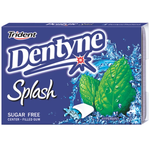Dentyne Splash Hypermint gum pack showing the colorful packaging of the confectionery snack with fresh mint flavor.
