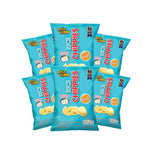 Rise Buddy Rice Chippies snack in colorful packaging, showcasing crispy, golden rice chips from the Rise Buddy brand.