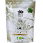 Mivana Organic Roasted Signature Ground Coffee for brewing, dark roasted, aromatic coffee grounds in a bag.