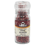 EL AVION Pink Pepper in 25g dry grocery package, close-up of vibrant pink peppercorns in a clear container.