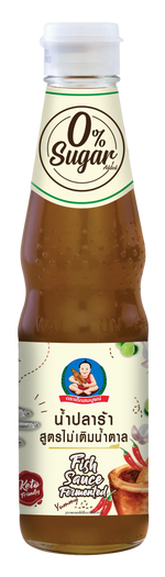 Deksomboon Keto Fish Sauce Fermented 340g bottle, traditional Asian condiment for cooking and seasoning.