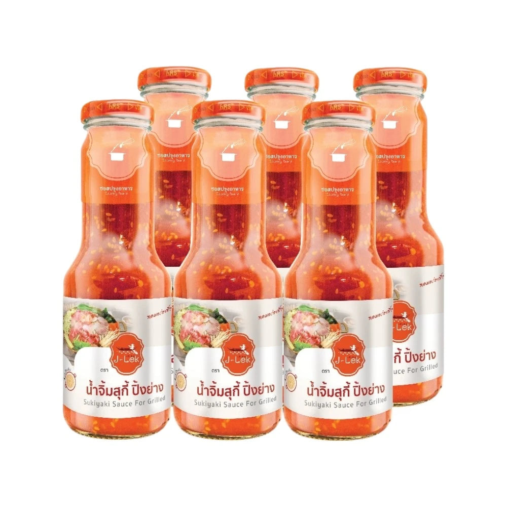 J-lek Jae Lek Sukiyaki Grill Sauce Glass Bottle Bottles 350g x6