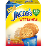 Jacob's Weetameal Crackers in a clear image, showcasing the crispy, golden snack biscuits from the confectionery brand Jacob's.