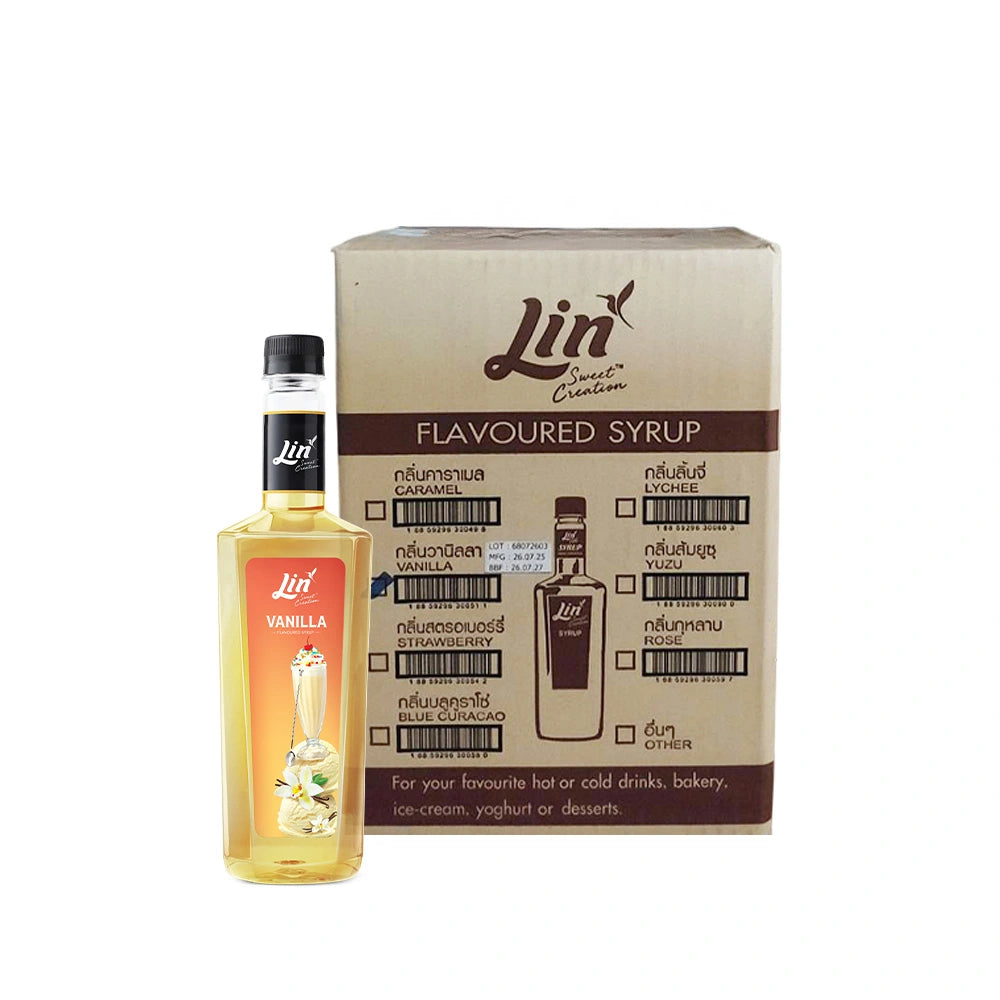 Lin (whole Box) Syrup Vanilla Flavor Syrup For Tea And Coffee