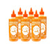 Six bottles of J-LEK Sriracha Chili Sauce with Mayonnaise, 480g each, featuring vibrant labels and squeeze bottles.