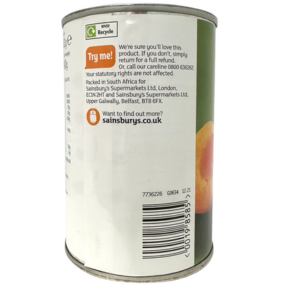 Sainsbury's Apricot Halves In Light Syrup