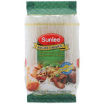 Sunlee Vietnam-style gluten-free rice sticks, rustic view of the packaged gluten-free rice snack for culinary use
