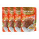 Chada Sweet Preserved Radish Diced in 4 packs of 200g, no MSG or added color, shown in clear packaging