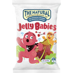 Colorful Babies Jelly confectionery snacks by The Natural Confectionery Co. in a clear container, showing vibrant, fruit-flavored jelly candies.