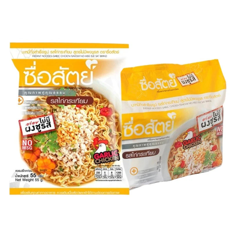 SUESAT Sueasat Noodles With Garlic Chicken Flavor Pack Of 6