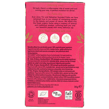 Pukka Peppermint & Licorice Tea Bags X 20 Caffeine Free