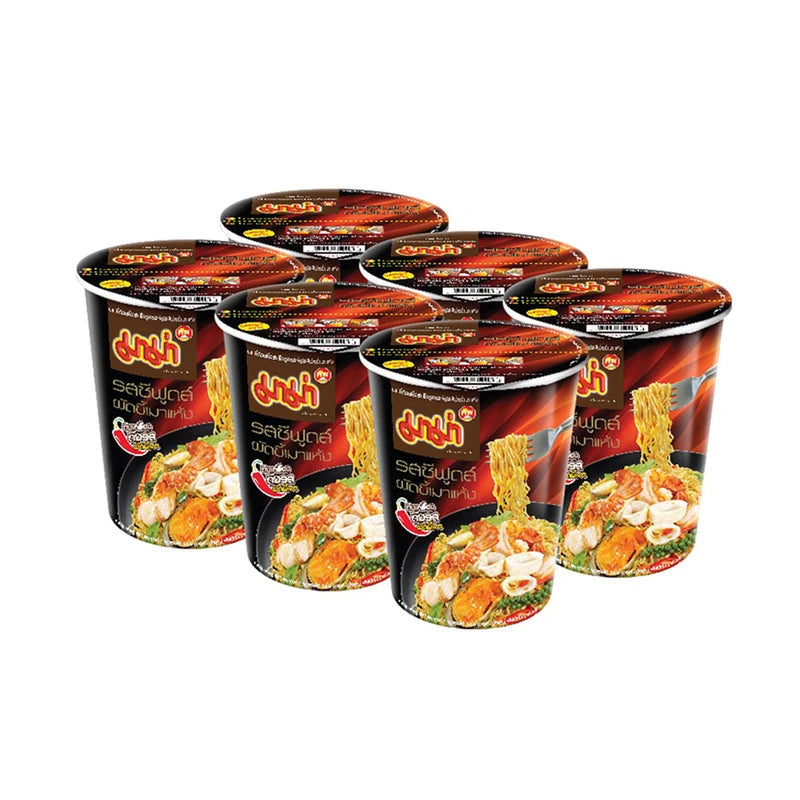 MAMA Cup Stir-fried Dry Seafood Flavor Pack Of 6 Cups