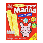 Morinaga Wheat Wafer confectionery snack with crispy layered wheat wafer in a close-up image.
