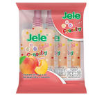 Jele Light Fresshy Peach flavor confectionery snack in a colorful package with peach illustrations and branding.