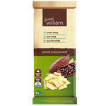Sweet William Original White Chocolate bar, a healthy treat with smooth white chocolate shown in the image.