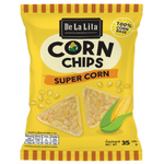 Delalita Supercorn Corn Chips in a bowl, crispy snack with golden corn chips, perfect for confectionery snack lovers.