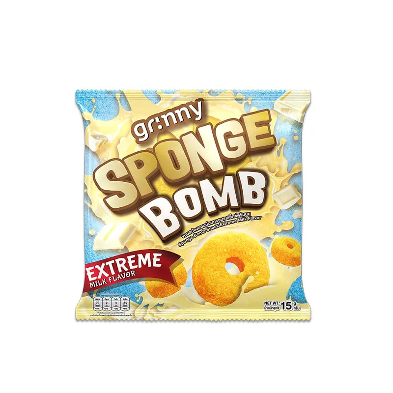 Grinny Sponge Bomb Snack Extreme Milk Flavor 15g x12