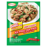 Fresh Rosdee Kaprao grocery product, featuring fragrant Thai basil leaves in a clear package.