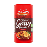 Goldenfry Original Beef Gravy Granules in a jar, ready to use for flavorful beef gravy in home cooking.