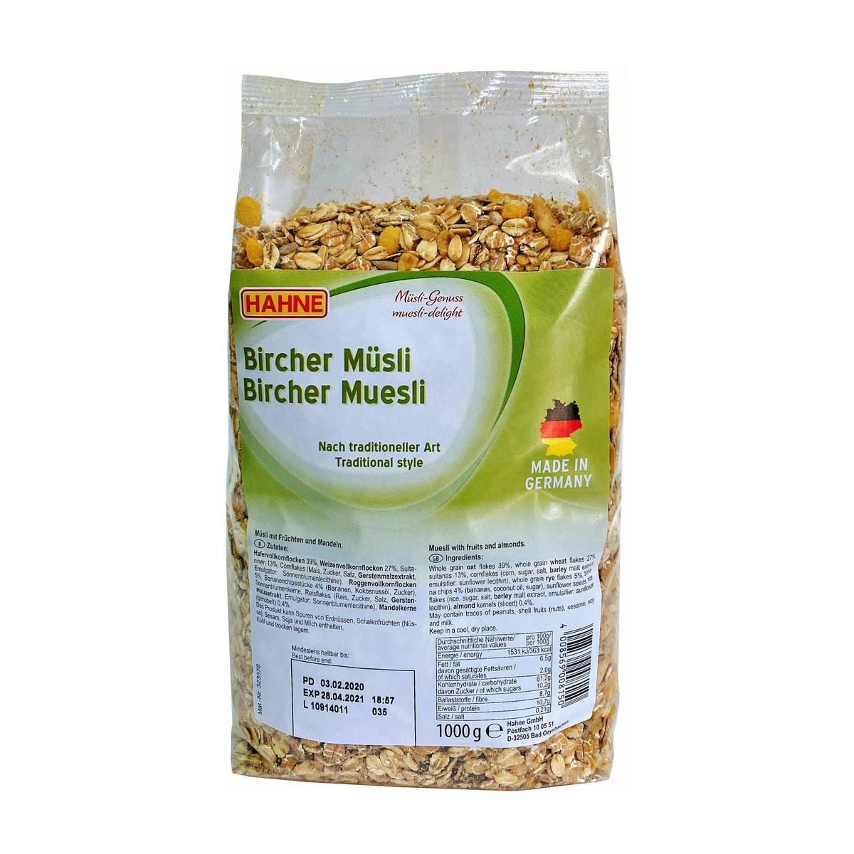 Hahne Traditional Swiss Muesli Recipe
