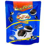Sumo Mini Cookies and Cream confectionery snack featuring small cookies with creamy filling in a colorful package.