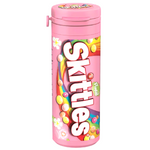 Colorful Skittles Tube Floral confectionery snacks with vibrant, flower-shaped candies in a clear tube.