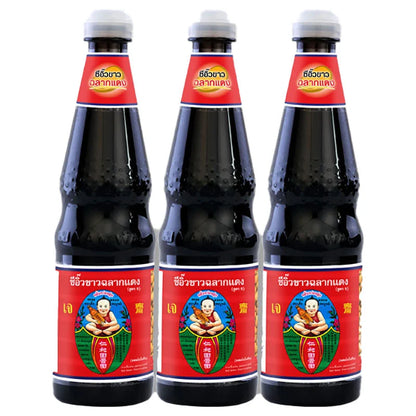 DEK SOM Boon Soy Sauce Red Label 700ml x3