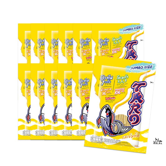 TARO FISH SNACK SPICY FLAVOURED . X 12 30g