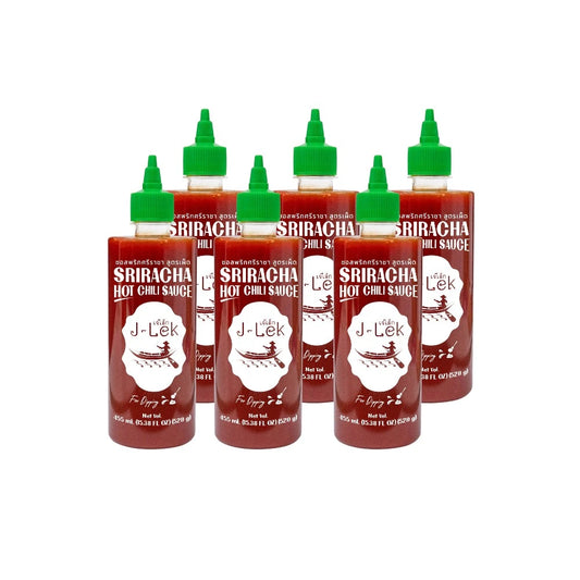J-lek Sriracha Chili Sauce Spicy Formula Pack Of 6 Bottles 455ml
