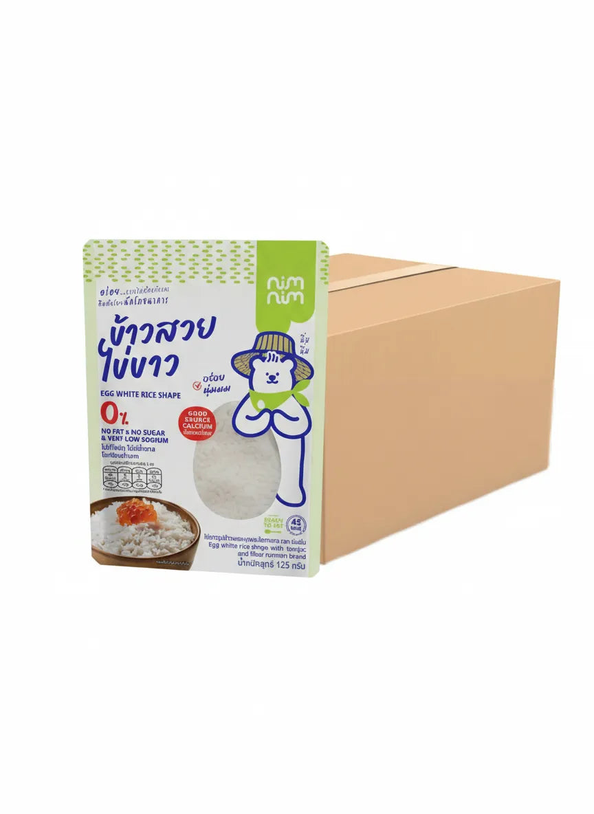 Nimnim Steamed Egg White Rice Low Calorie 125g