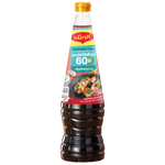 Maggi Oyster Low Sodium grocery product bottle with label featuring oyster flavor and low sodium benefits.