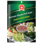 Hand Brand Instant Nham Prik Kapi in a jar, a Thai seafood seasoning sauce used in cooking and dipping.
