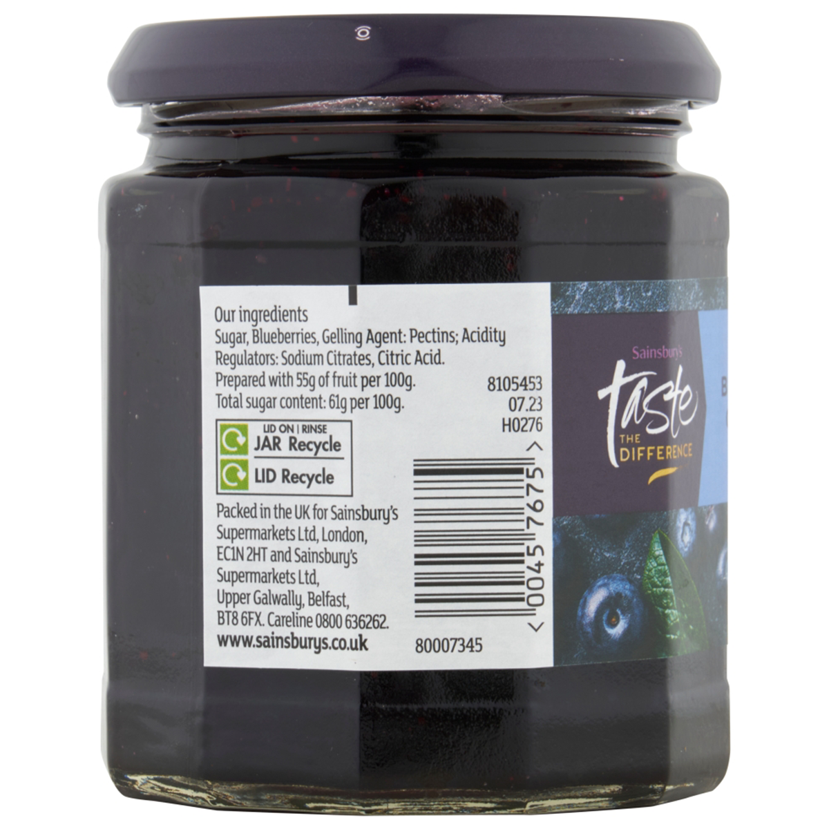 Sainsbury's Taste The Difference Blueberry Conserve