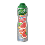 Teisseire Pink Grapefruit flavored sugar-free syrup bottle, 600ml, shown with vibrant pink grapefruit illustration on label.