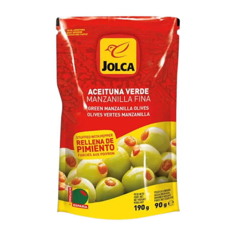 Jolca Pepper Paste Stuffed Manzanilla Olives Green With Chili