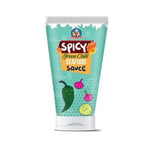 Deksomboon spicy green chili seafood sauce in 150g jar, showcasing vibrant green chilies and seafood ingredients.