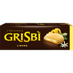 Grisbi Limone confectionery snacks featuring lemon-filled biscuits with a bright yellow lemon filling and crispy biscuit exterior.