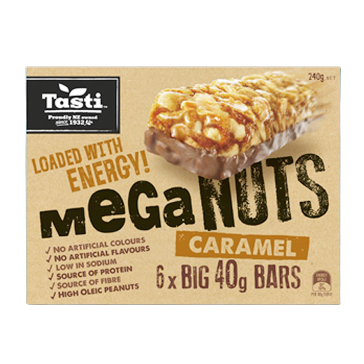 Tasti Mega Nuts Caramel Bar