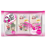 Taokaenoi seasoned laver snack with pink salt, crispy seaweed confectionery treat in a colorful package.