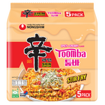 Nongshim Ramyun Stir Fry Toomba with spicy and creamy sauce, showcasing a bowl of flavorful Korean instant noodle stir fry.